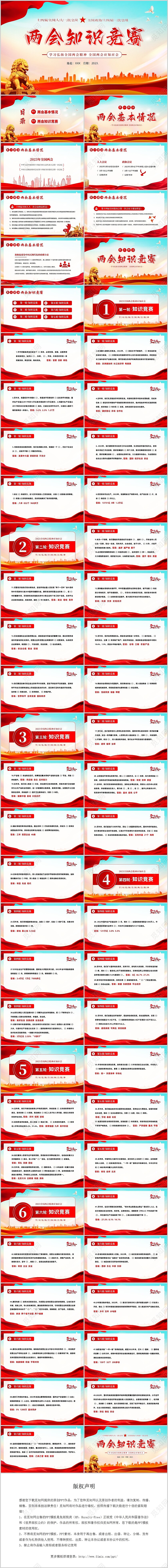 2023年全国两会知识竞赛两会精神两会应知应会PPT课件