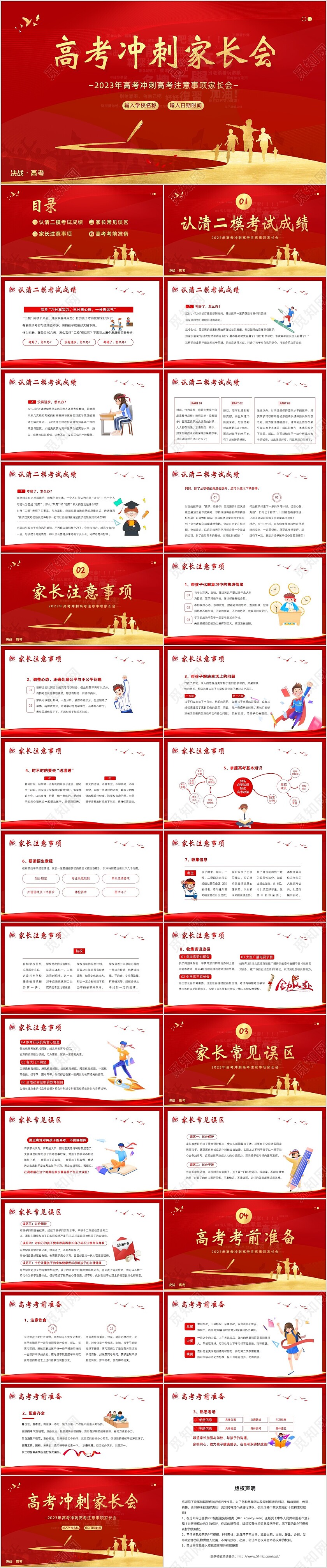 2023年高考考前家长会高三期中高考冲刺家长会PPT课件