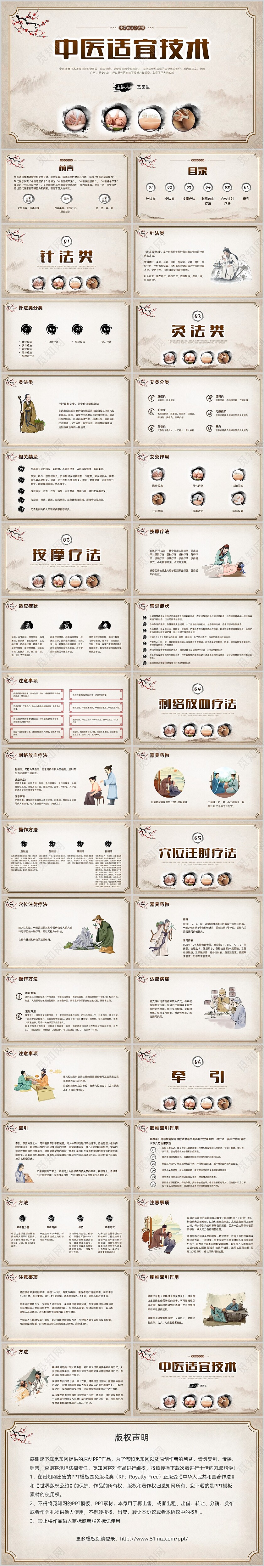 中国风中医适宜技术PPT