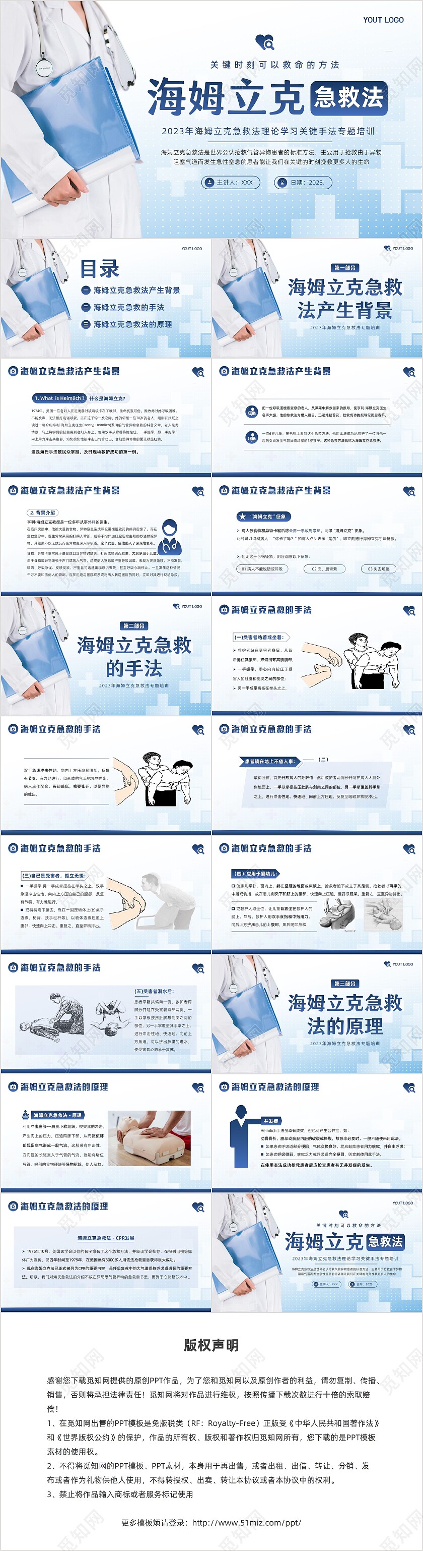 2023年海姆立克急救法急救知识培训PPT课件