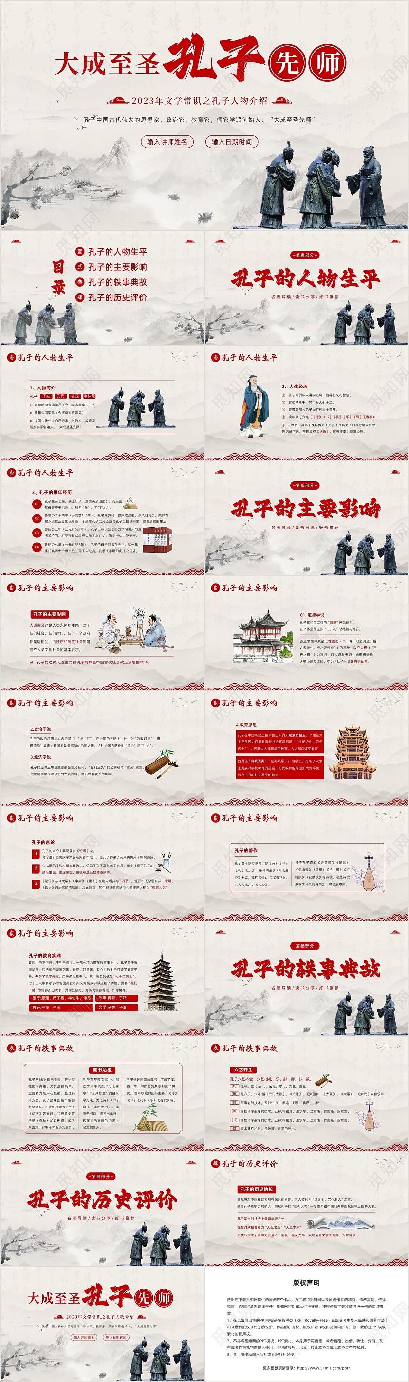 2023年孔子诞辰日孔子论语孔子人物介绍语文PPT课件