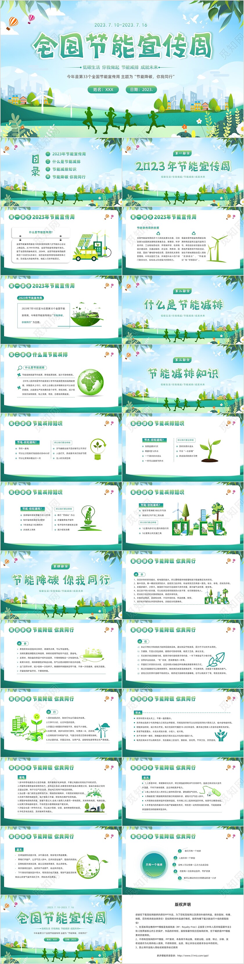 2023年全国节能宣传周节能减排保护环境爱护地球宣讲PPT