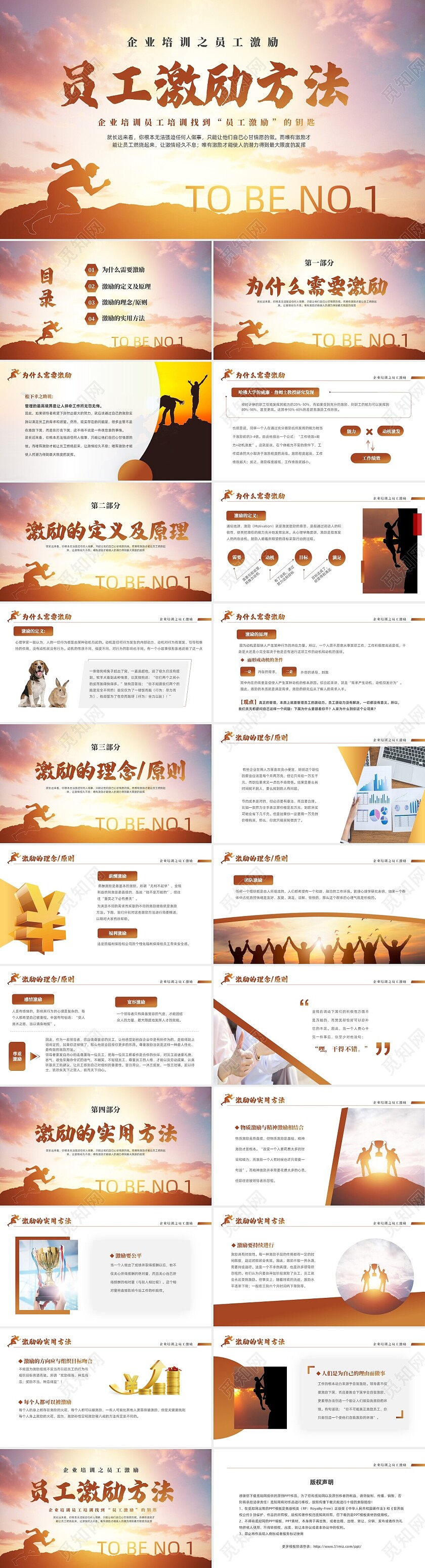 黄色渐变大气励志企业员工培训之员工激励课件培训PPT