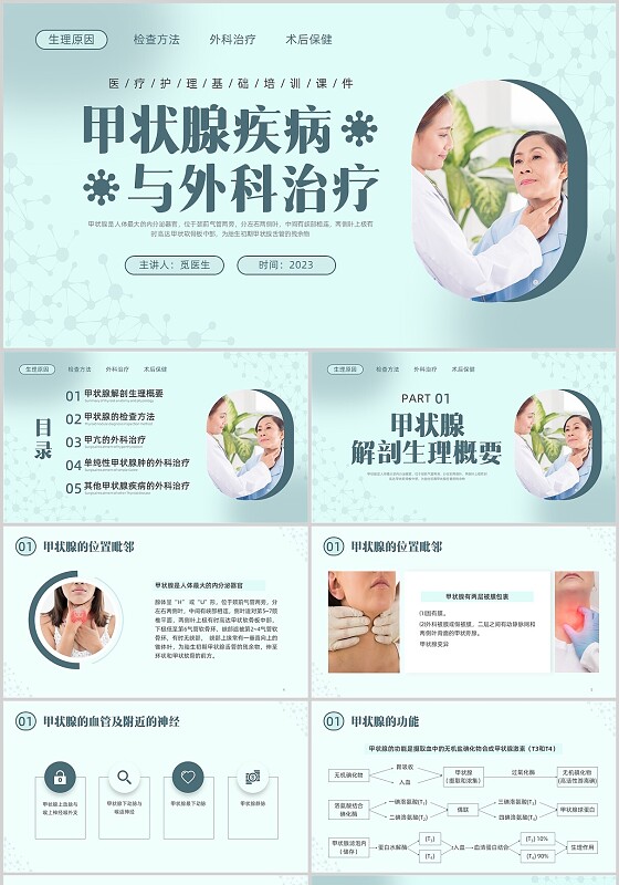 绿色实拍医院培训甲状腺疾病与外科治疗PPT课件