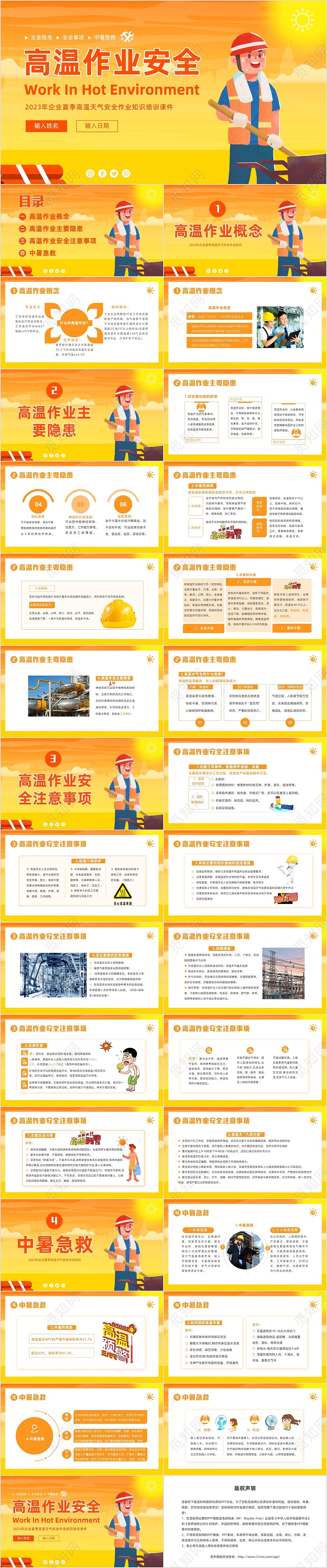 2023年高温作业安全教育夏季安全生产夏季安全作业PPT课件