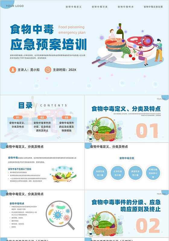 食物中毒应急预案PPT模板