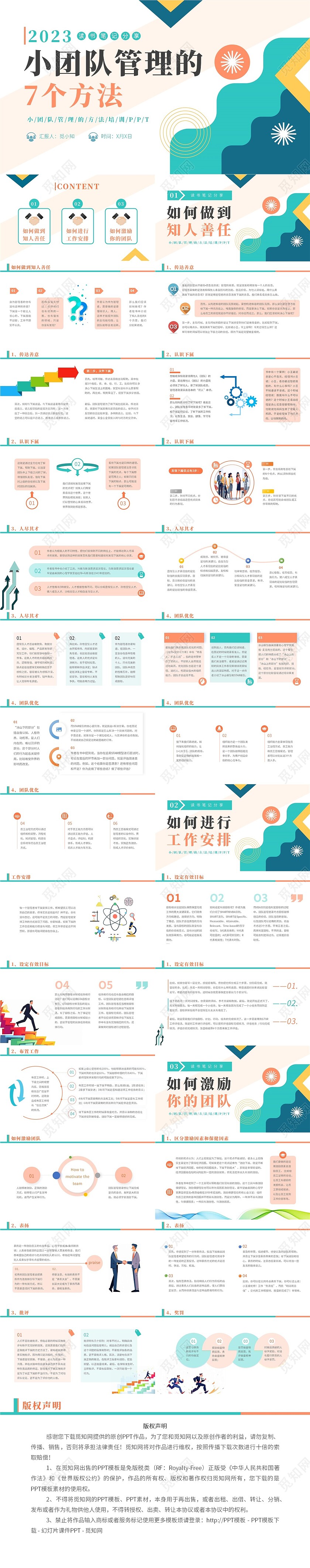 简约风扁平小团队管理的7个小团队管理的方法培训PPT