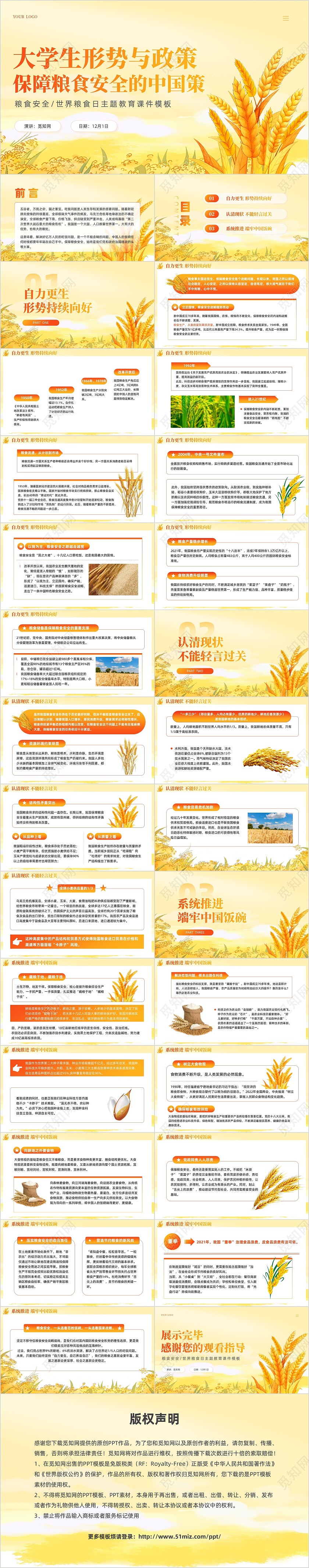 大学生形势与政策保障粮食安全的中国策ppt课件党建