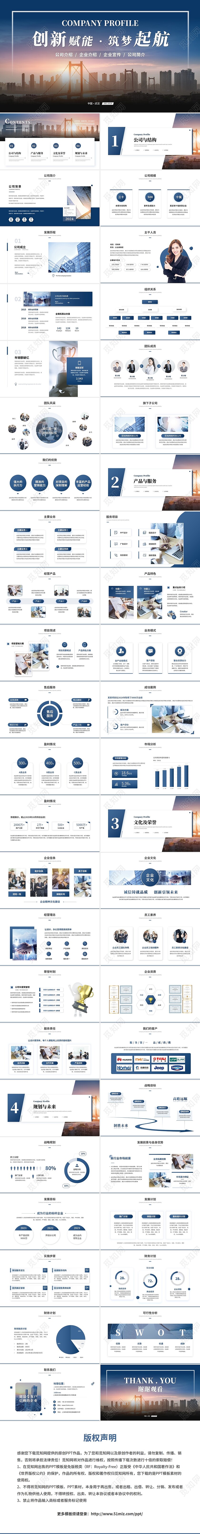 商务励志风公司介绍企业介绍企业宣传产品介绍ppt模板