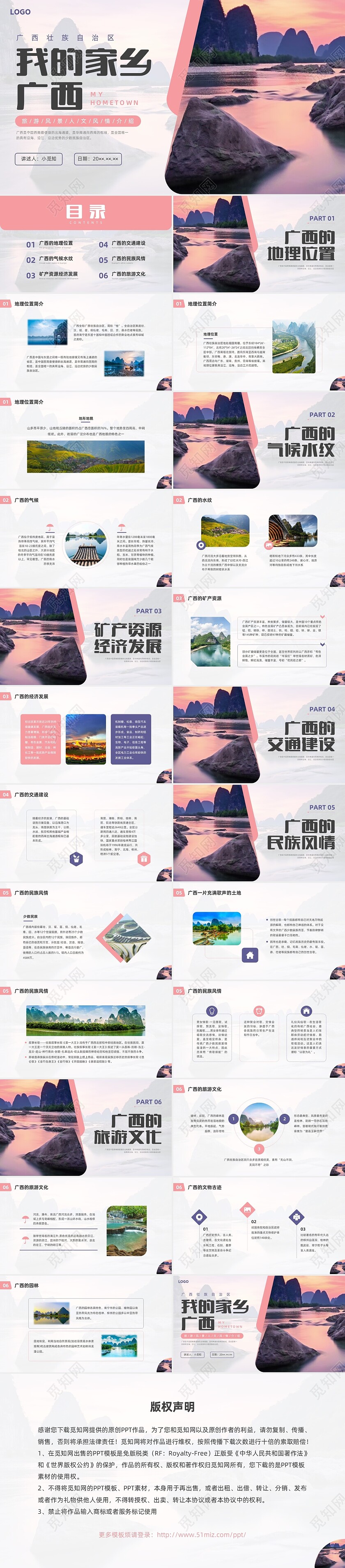 商务实拍广西家乡介绍宣传PPT课件