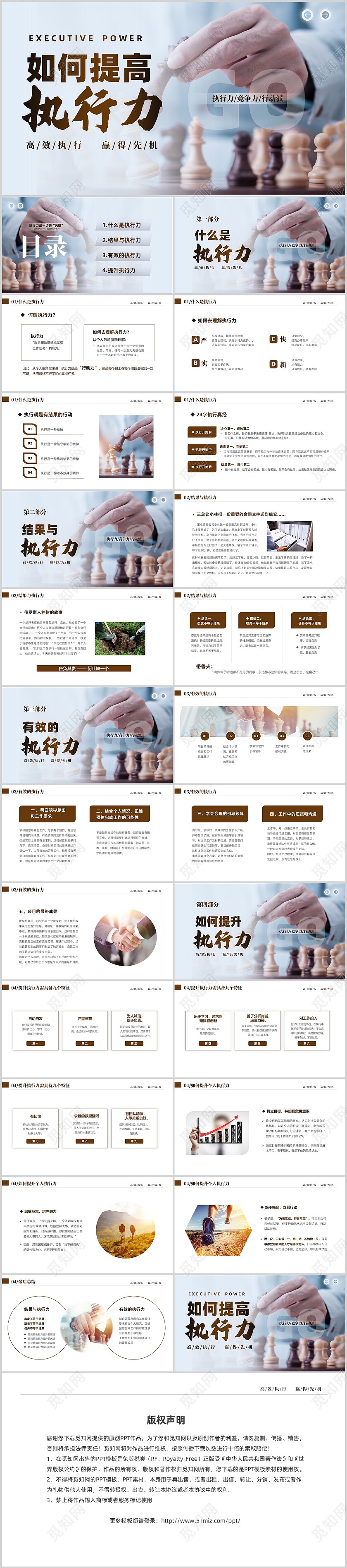 蓝色简约实拍企业培训如何提高执行力课件PPT