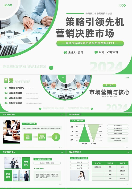 绿色商务营销技巧和营销方法策略公司企业员工知识培训PPT 