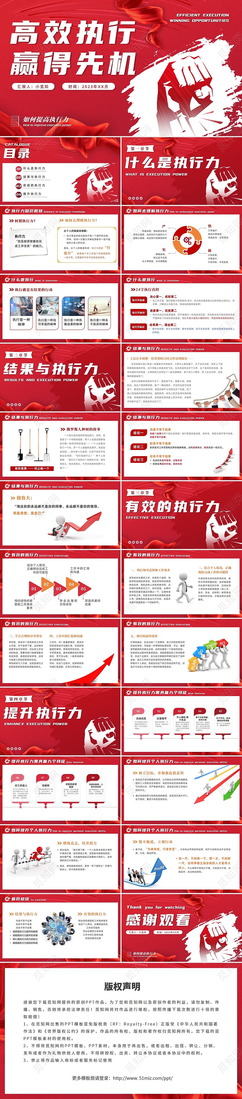 励志风笔刷效果如何提高执行力高效执行力员工培训ppt