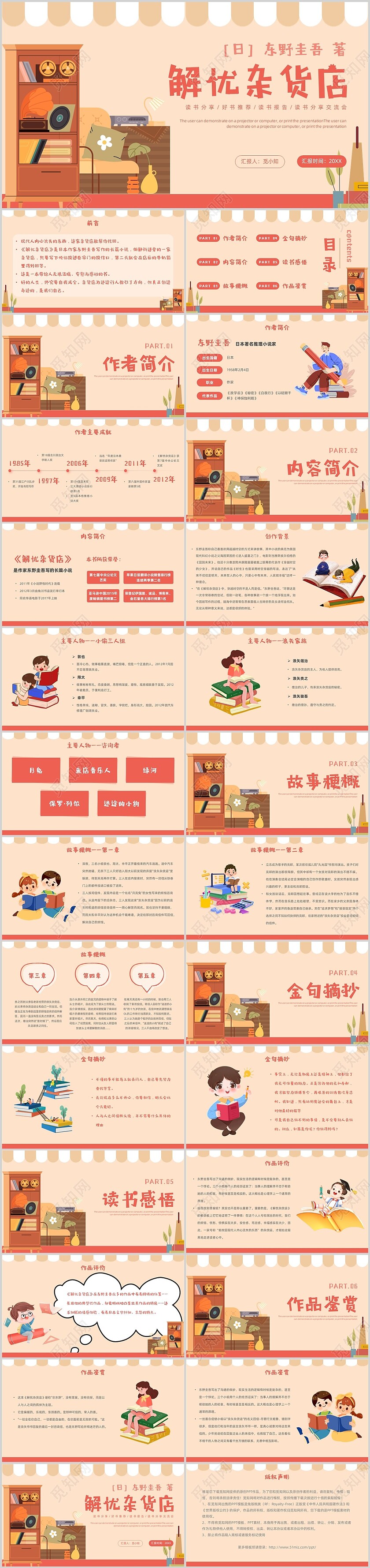 卡通商店解忧杂货店读书分享好书推荐读书报告读书分享交流会