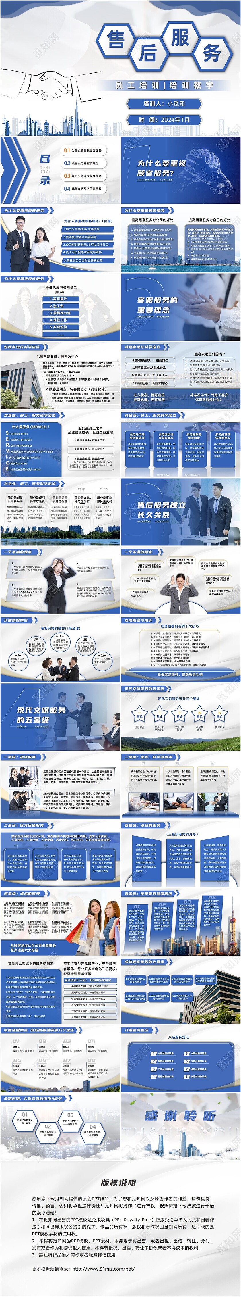 售后服务员工培训 PPT模板
