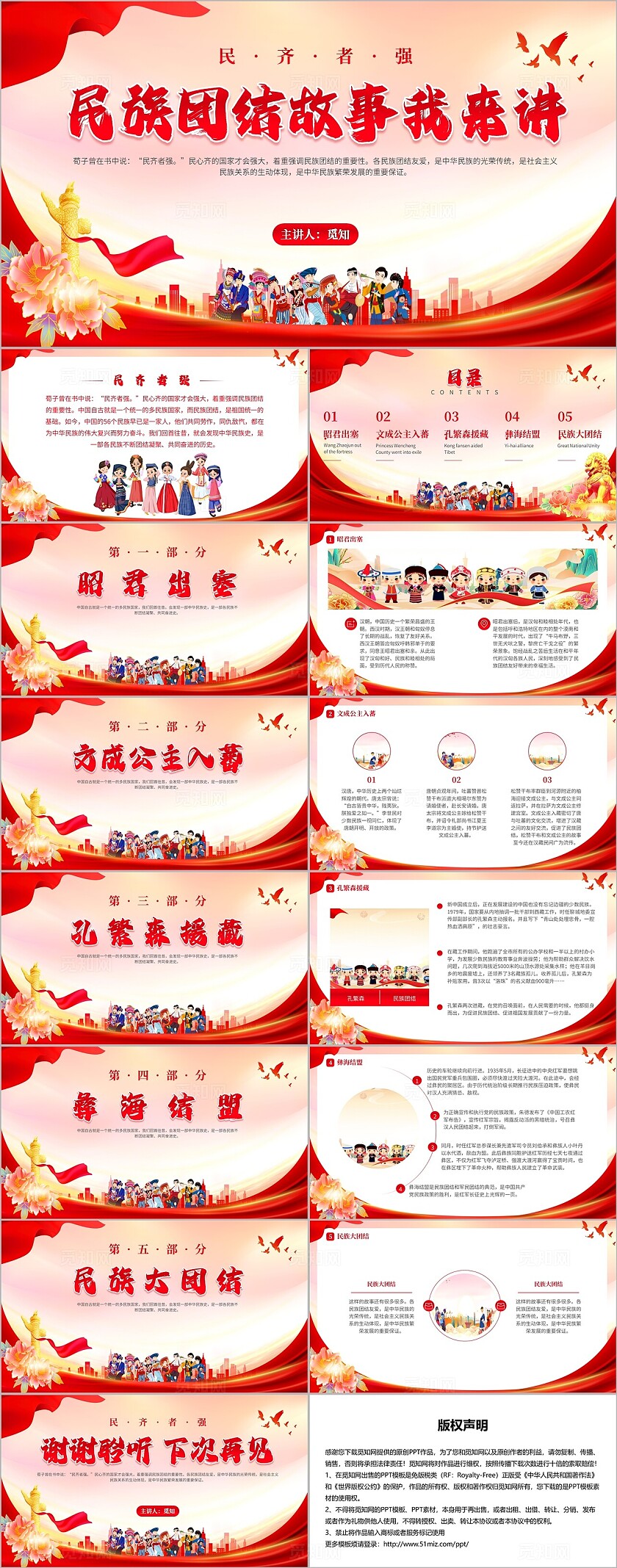 红色党建民族团结故事我来讲党课PPT