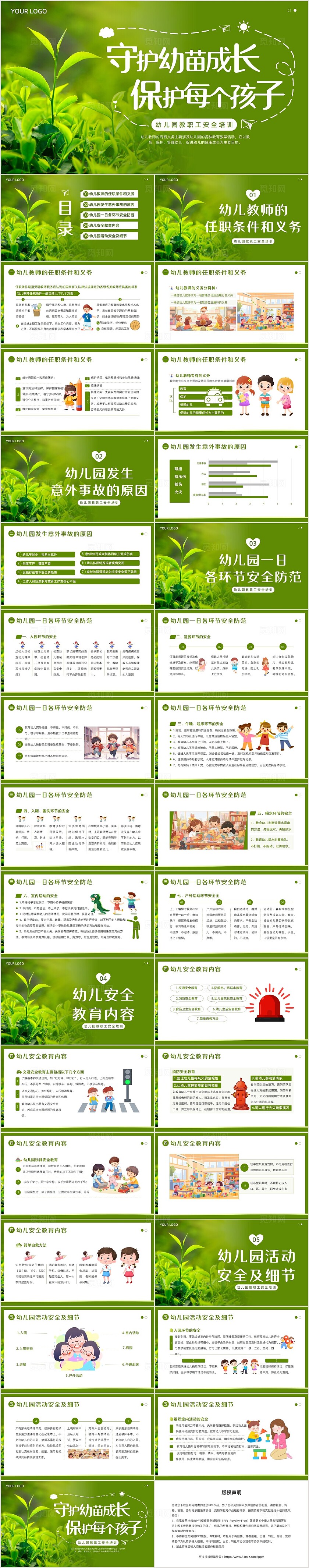 2024年幼儿园教职工安全教育守护幼苗成长PPT课件安全培训