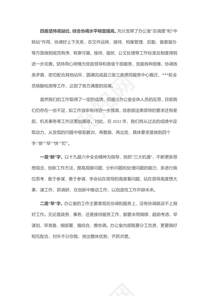 办公室务虚会发言材料.docx
