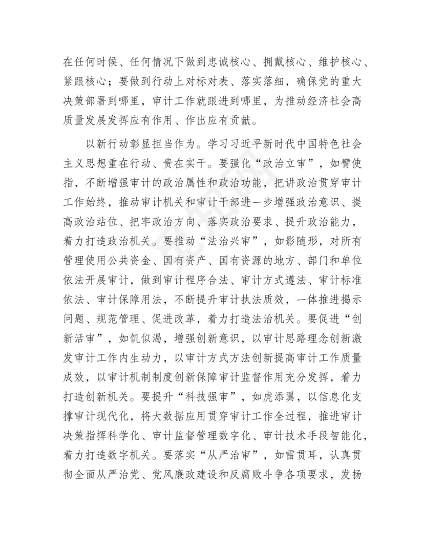 在审计局党组理论学习中心组专题研讨交流会上的发言材料.docx