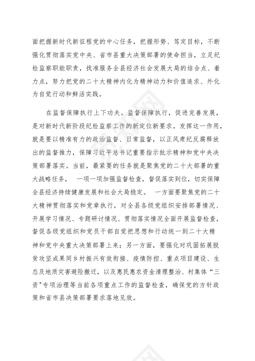 忠诚履职尽责推动纪检监察工作高质量发展研讨发言材料(汇编）.docx