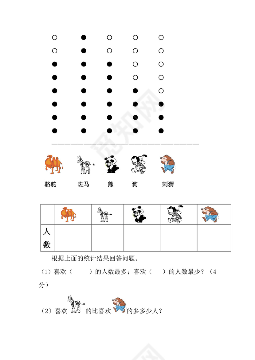 人教版小学一年级数学下册期末试卷12套.doc
