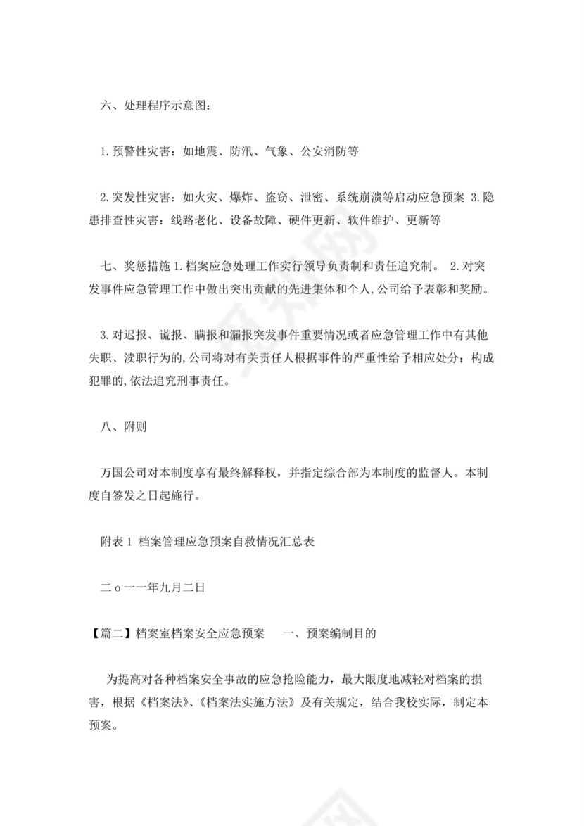 档案室档案安全应急预案.docx