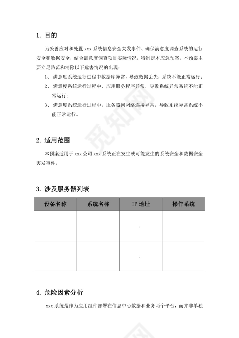 软件系统部署应急处理方案.doc