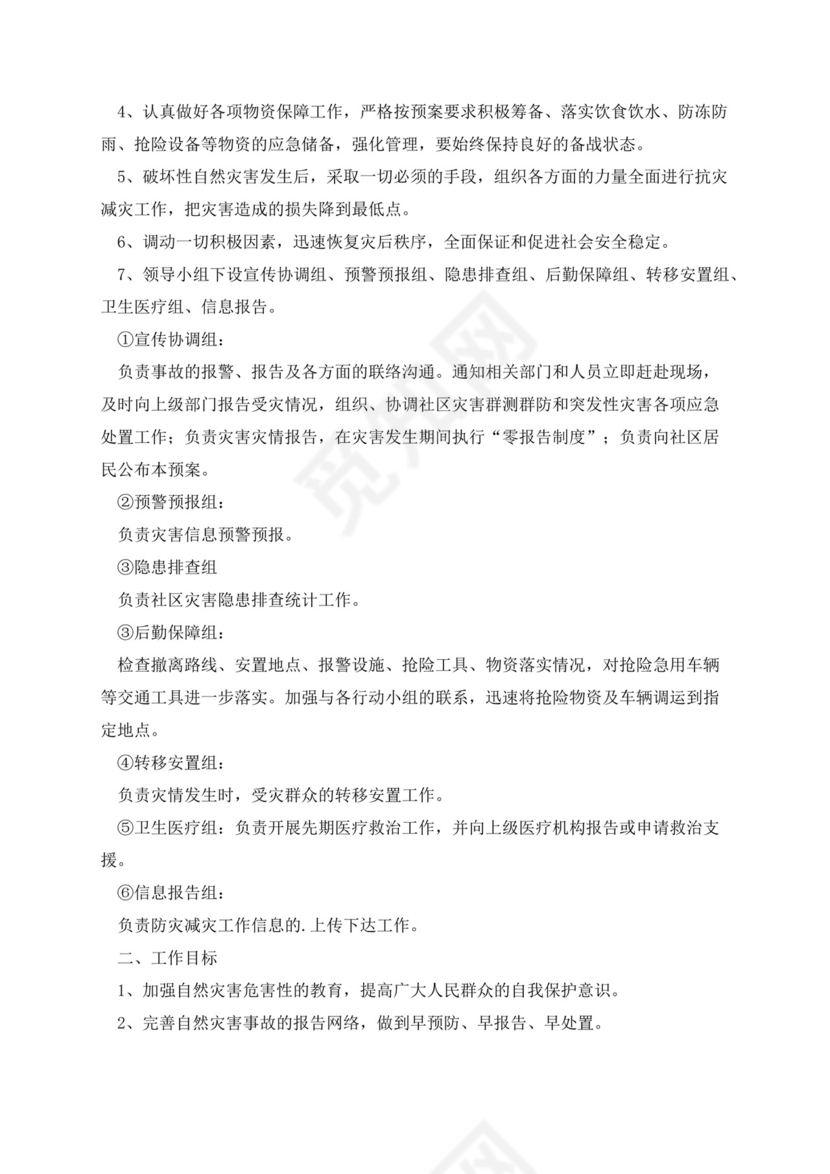 社区防震减灾应急预案范文.docx