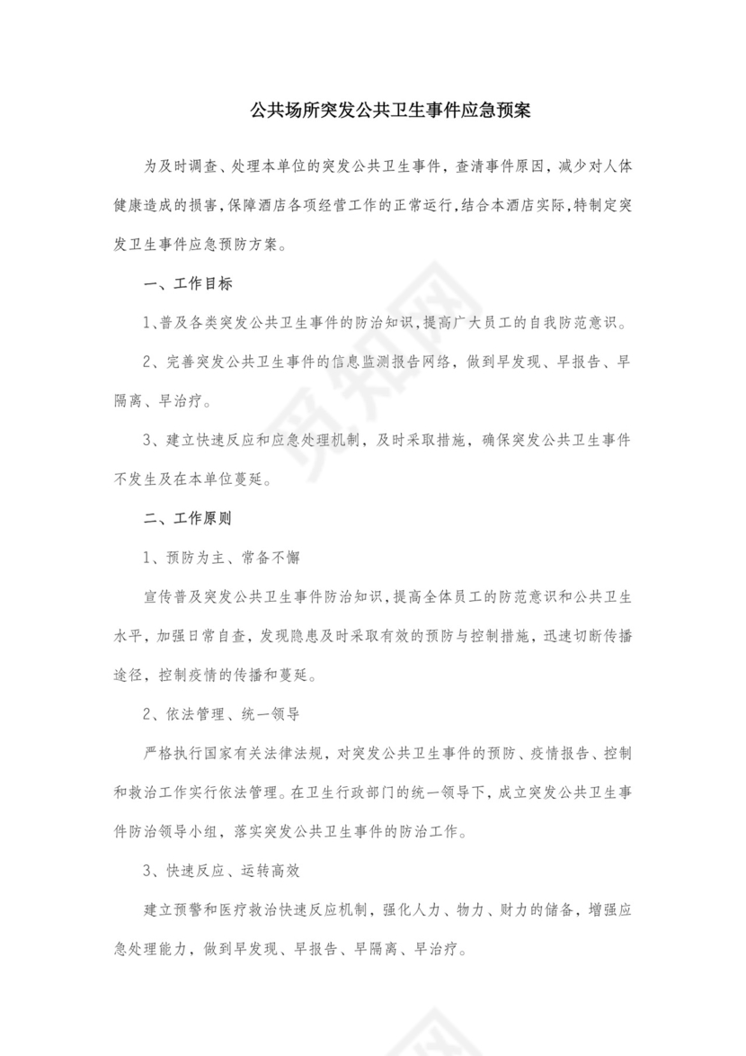 公共场所突发公共卫生事件应急预案.docx