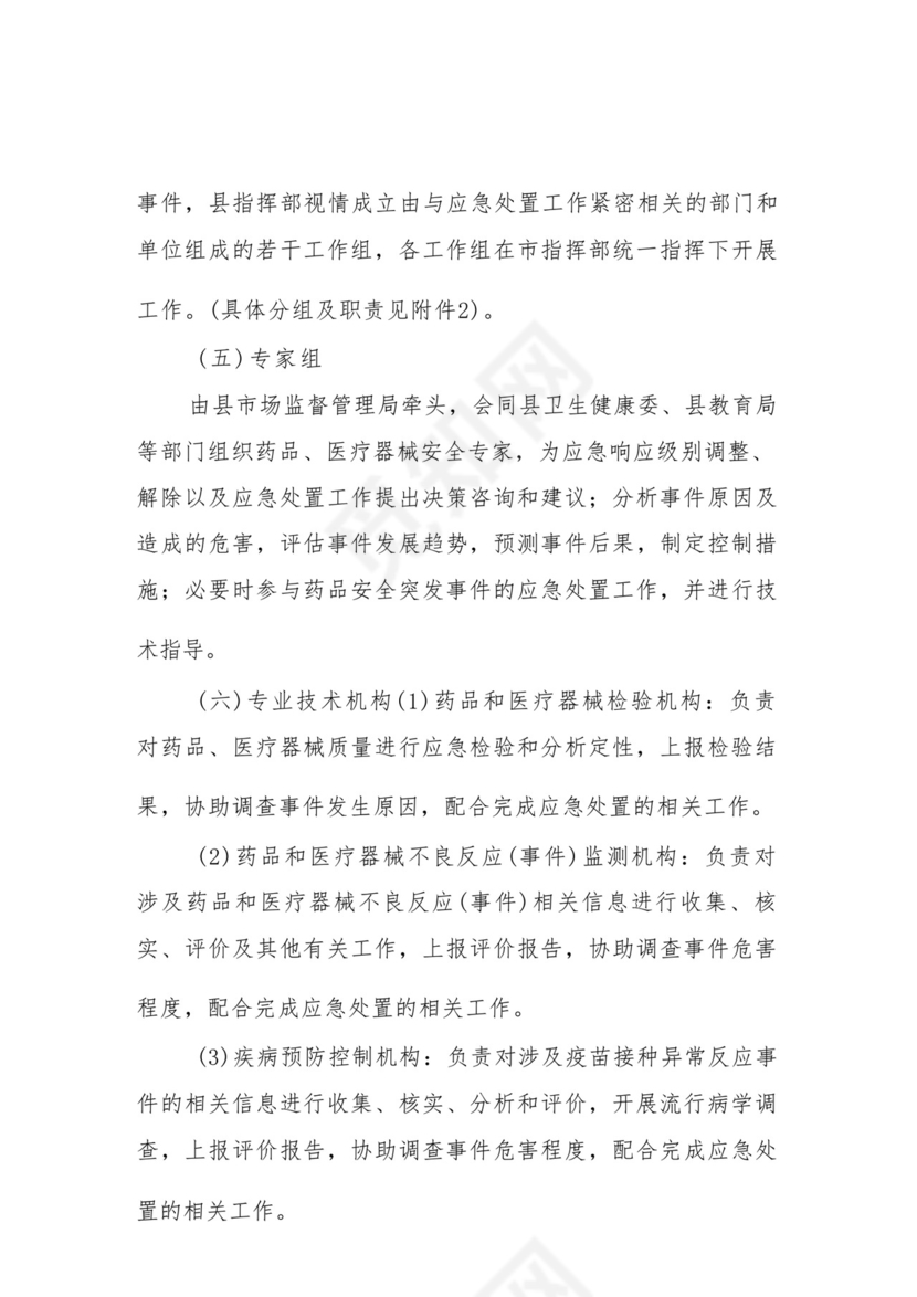 XX县疫苗药品和医疗器械安全突发事件应急预案.docx