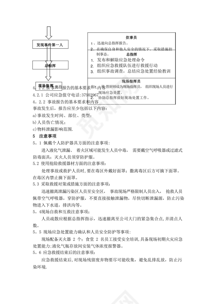 公司食堂燃气安全应急预案.docx