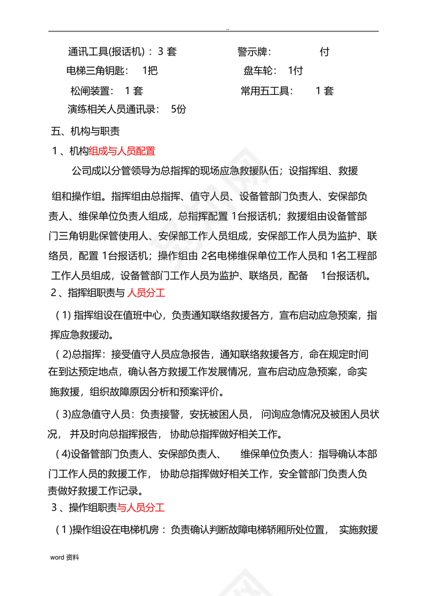 电梯困人应急救援预案演练方案.docx