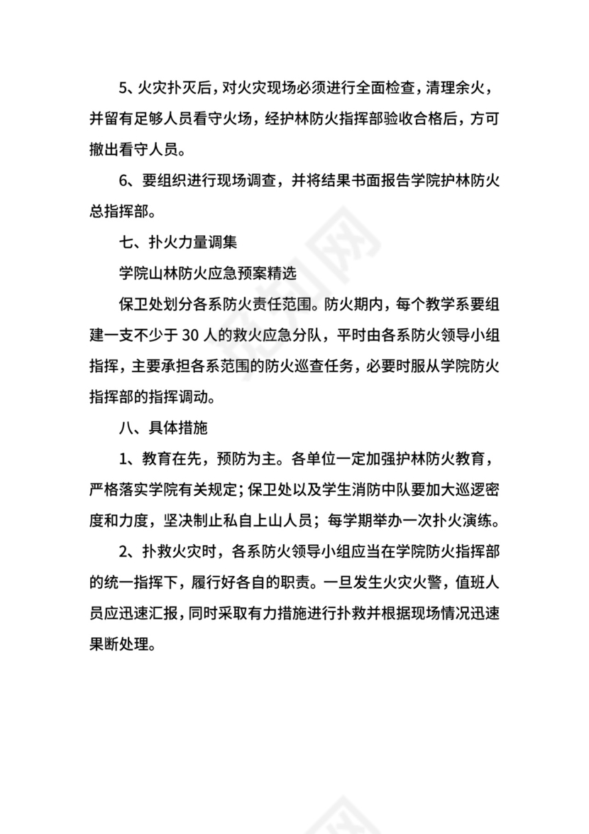 学院山林防火应急预案.docx