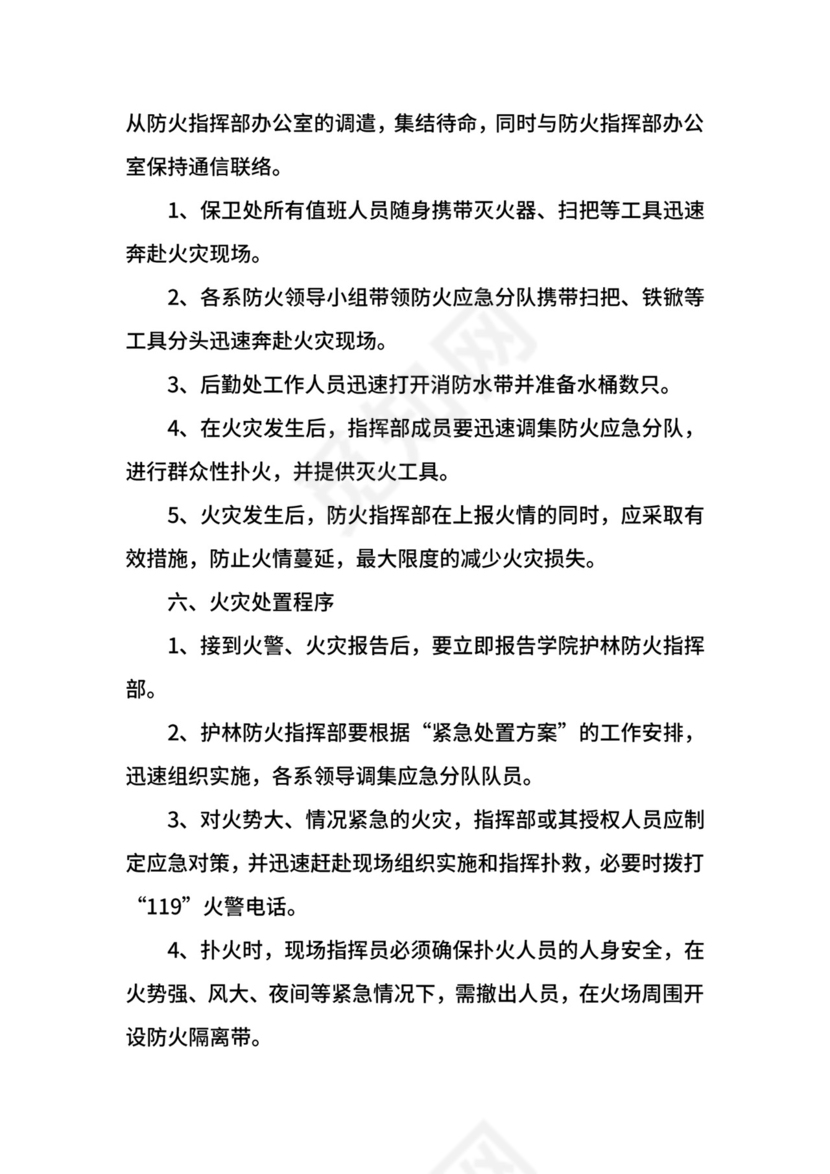 学院山林防火应急预案.docx