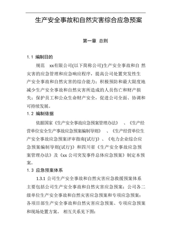 公司生产安全事故和自然灾害综合应急预案.docx