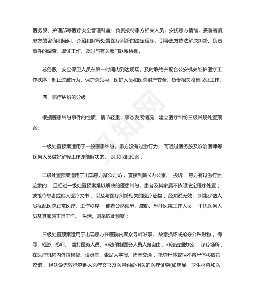 医院突发医疗纠纷事件应急处置预案最终..docx