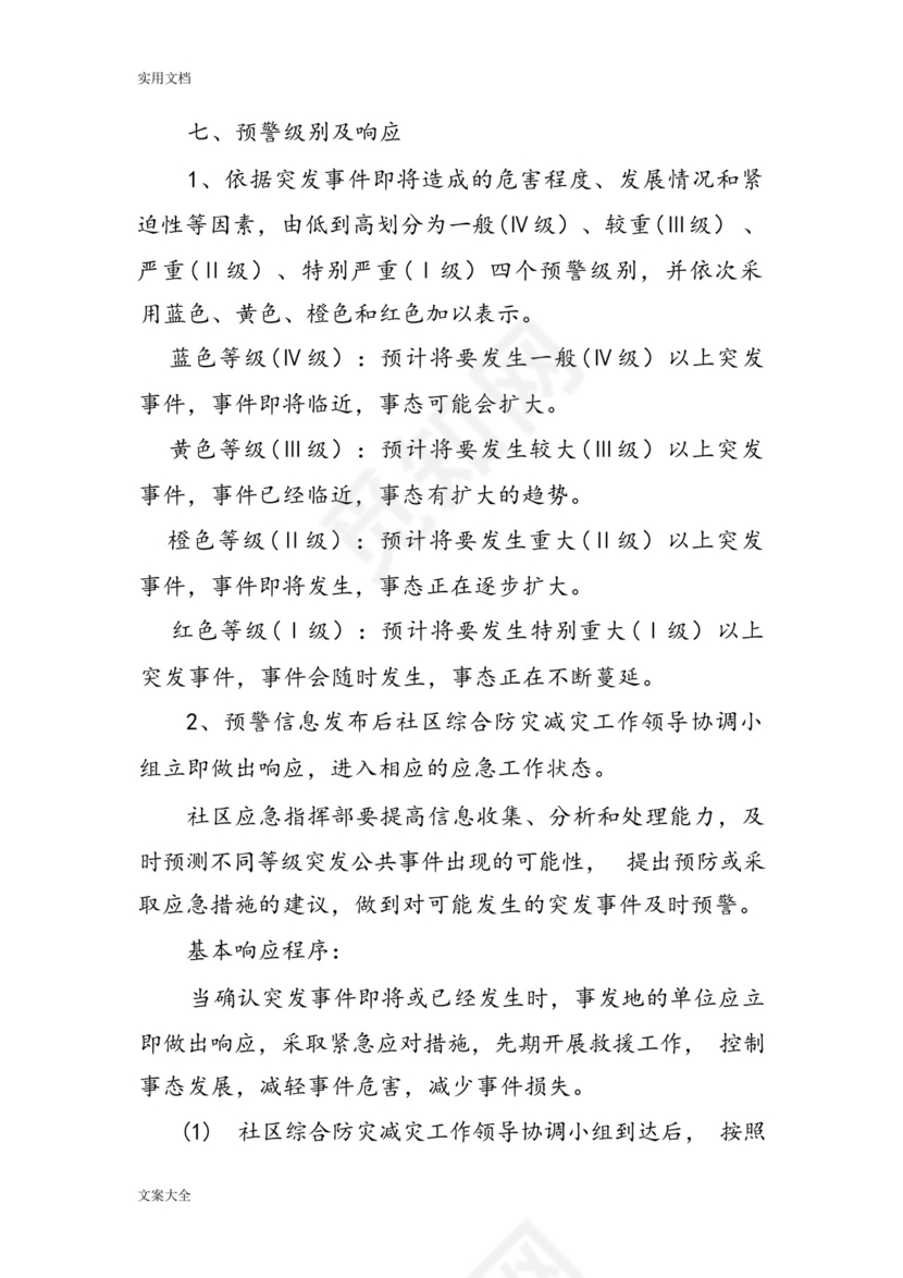 某某社区综合防灾减灾应急预案.docx