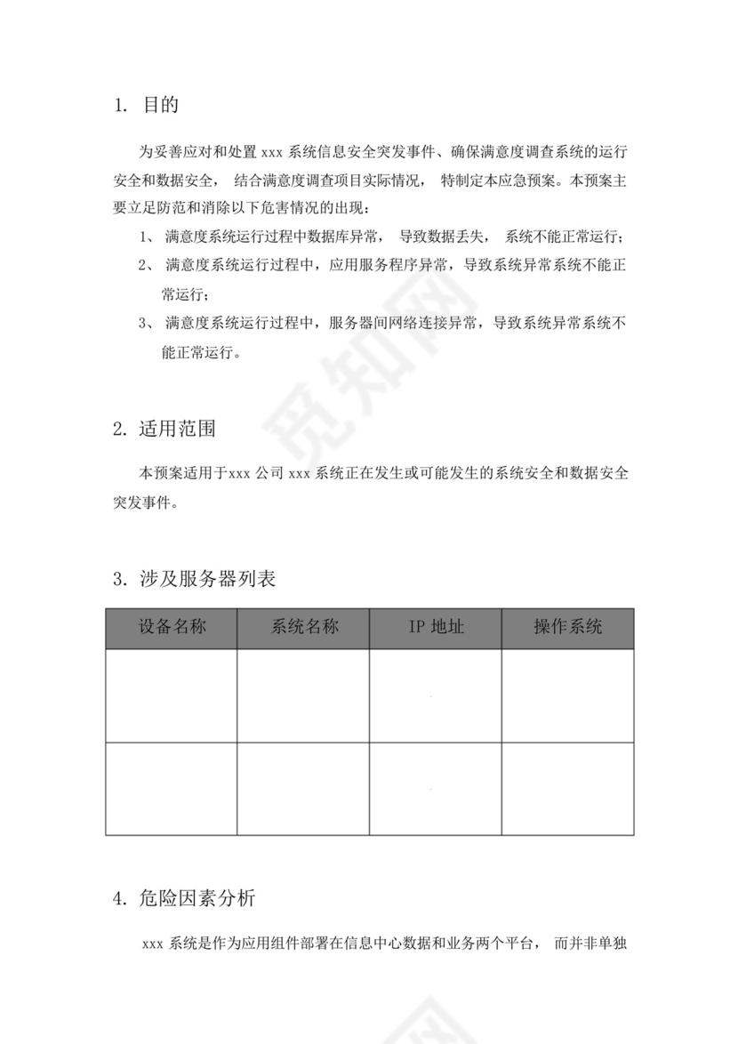 软件系统部署应急处理方案.docx