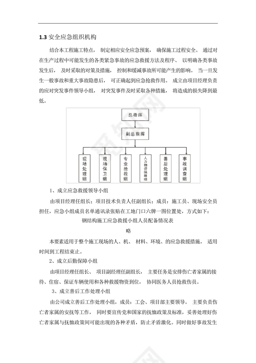 钢结构工程安全应急预案.docx