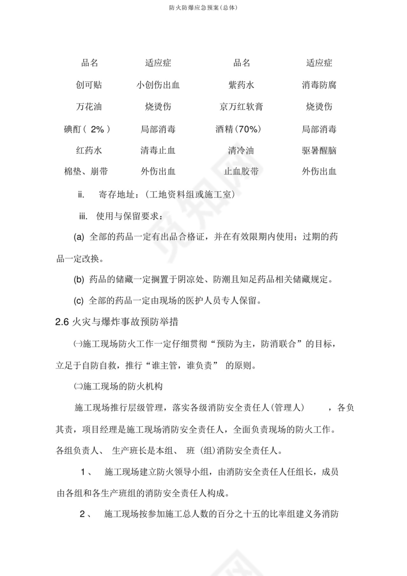 防火防爆应急预案(总体).docx