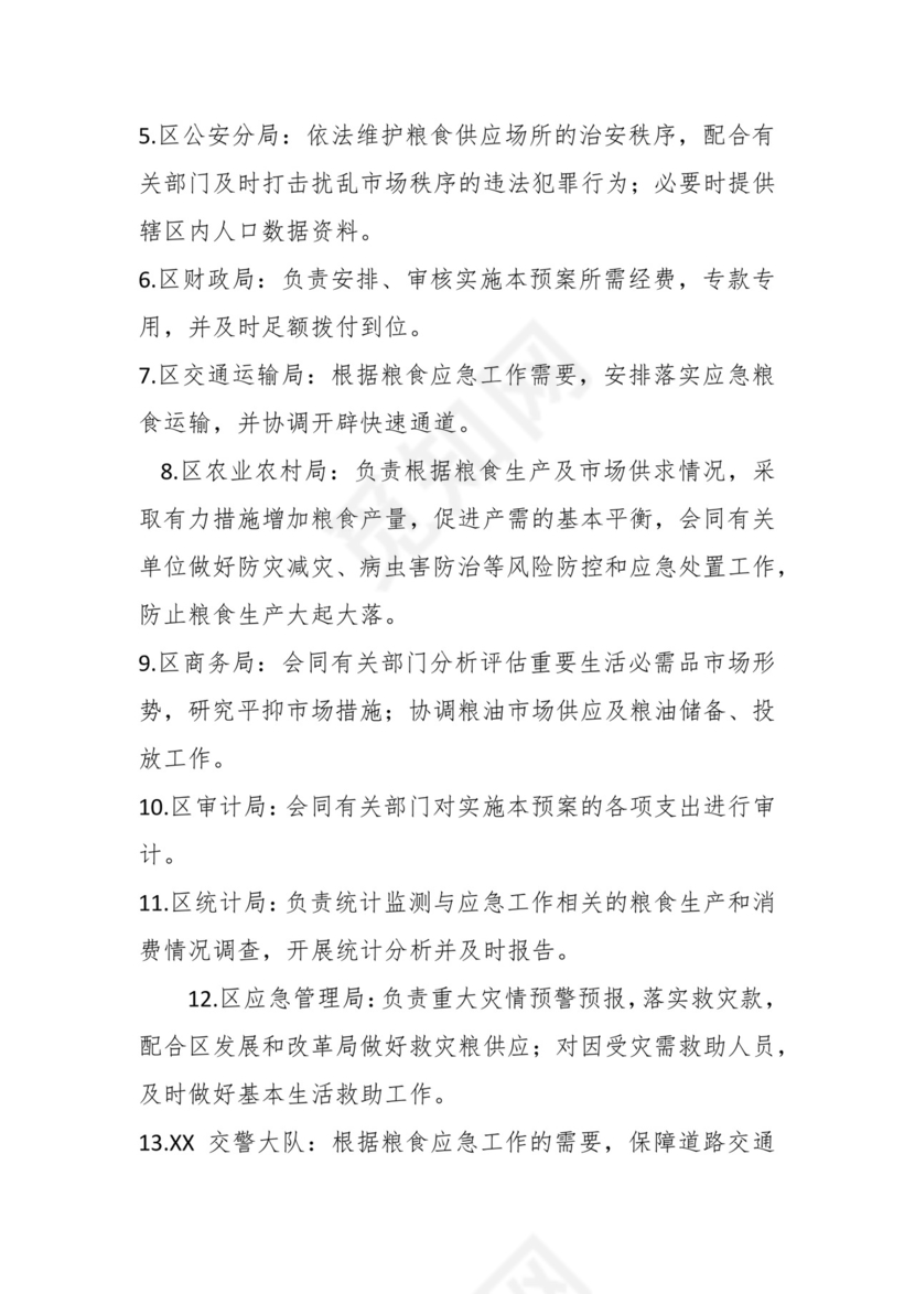 关于在区粮食安全风险防控应急预案.docx