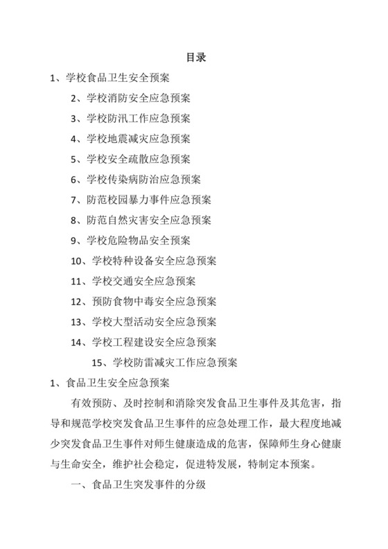 校园各类安全应急预案汇编（15篇）.docx