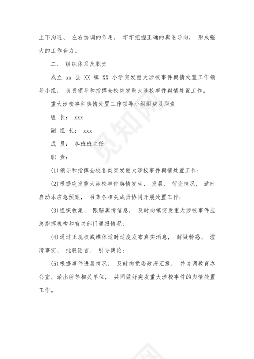 重大涉校事件舆情应对处置预案.docx