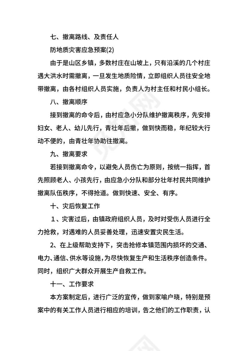 防地质灾害的应急预案.docx