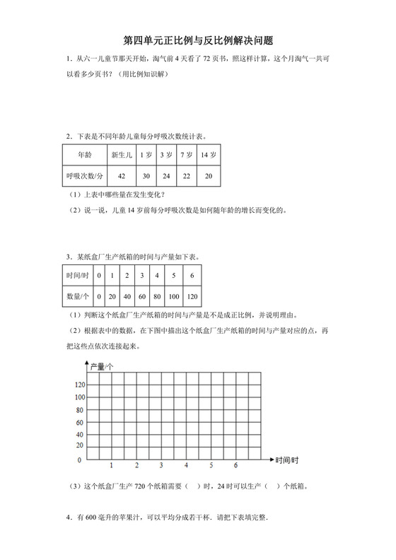 (典型易错题)第四单元正比例与反比例解决问题-2023-2024学年六年级下册数学高频易错重难点专项培优卷（北师大版）.docx