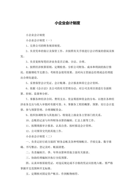 小企业会计制度.docx