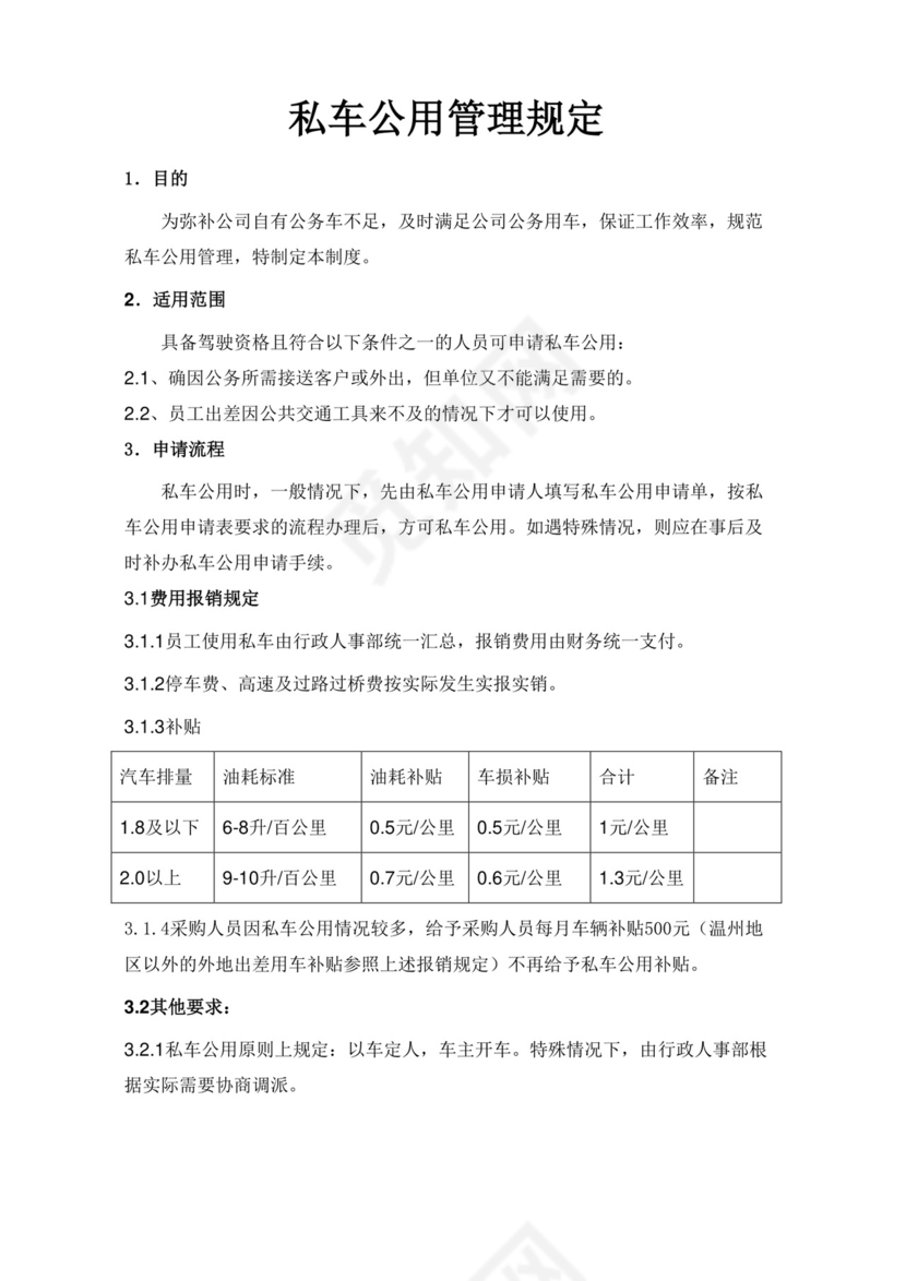 私车公用管理制度.docx