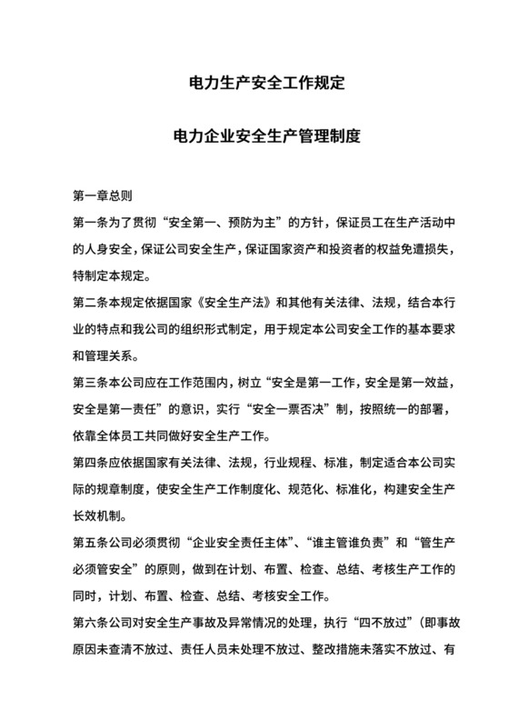 电力企业安全生产管理制度.docx