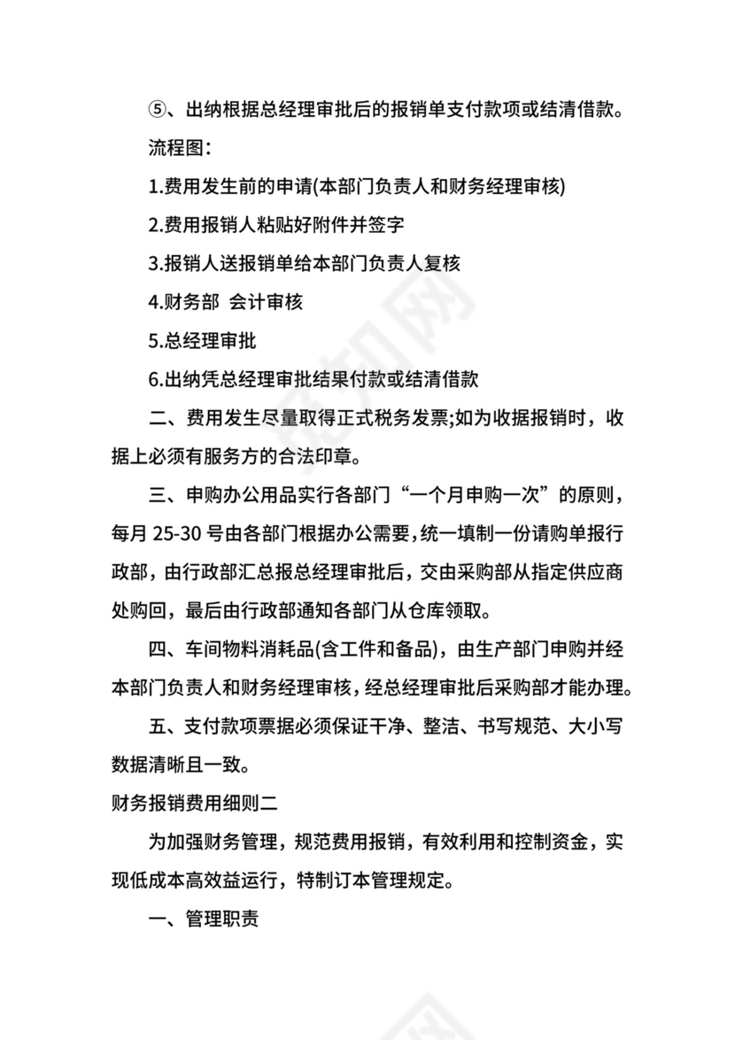财务报销费用细则.docx