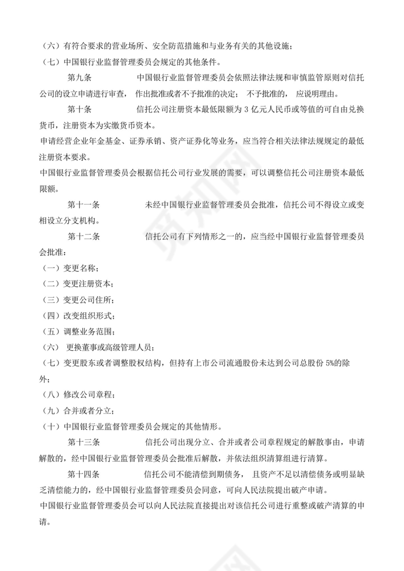 (银监会)信托公司管理办法.docx